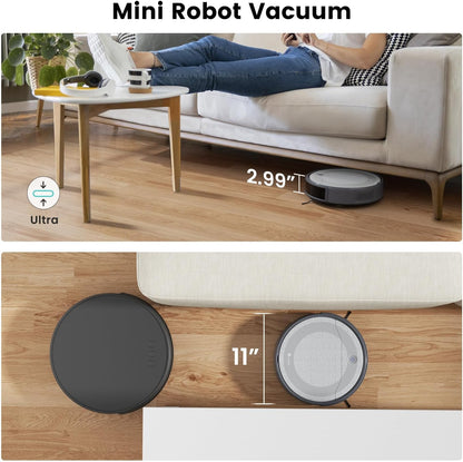 LEFANT M310 Robotstofzuiger met kartering, 4500 Pa, 180 min, voorkomt obstakels, WLAN/app, robotstofzuiger voor dierenharen en harde vloeren, grijs