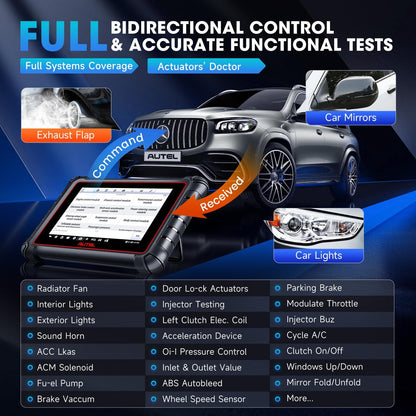 Diagnoseapparaat – Auto Scanner – OBD2 Scanner – Voertuig Diagnose Tool – ECU Codelezer – Draadloos Bluetooth – 8 Inch HD Touchscreen