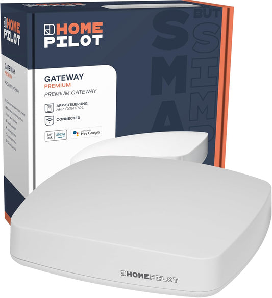 HOMEPILOT Gateway premium, Smart Home Central incl. app & spraakbesturing (Alexa, Google Assistant compatibel), besturing voor slimme homepilot-apparaten (rolluiken, verwarming, verlichting enz.)