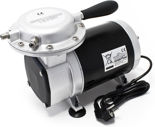 Wiltec vacuümmembraanpomp AS29 128-135 l/min olievrije membraanpomp voor aircosysteem met waterafscheiding en manometer