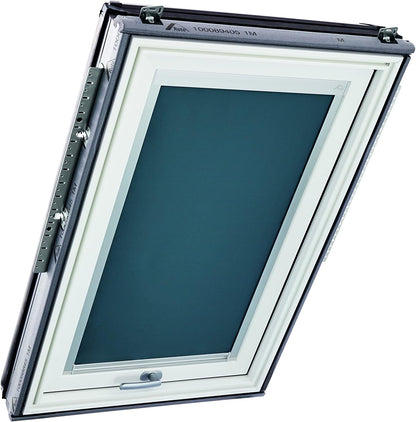 Origineel Roto Verduisterend Rolgordijn ZRV - Bijna Volledige Verduistering - Geleiderail Zilver - Voor Dakraam Serie Designo R6/R8, i8 en Classic 64/84 - Maat 114/078 | 11/07 - Kleur Stof Donkergrijs - QUORE
