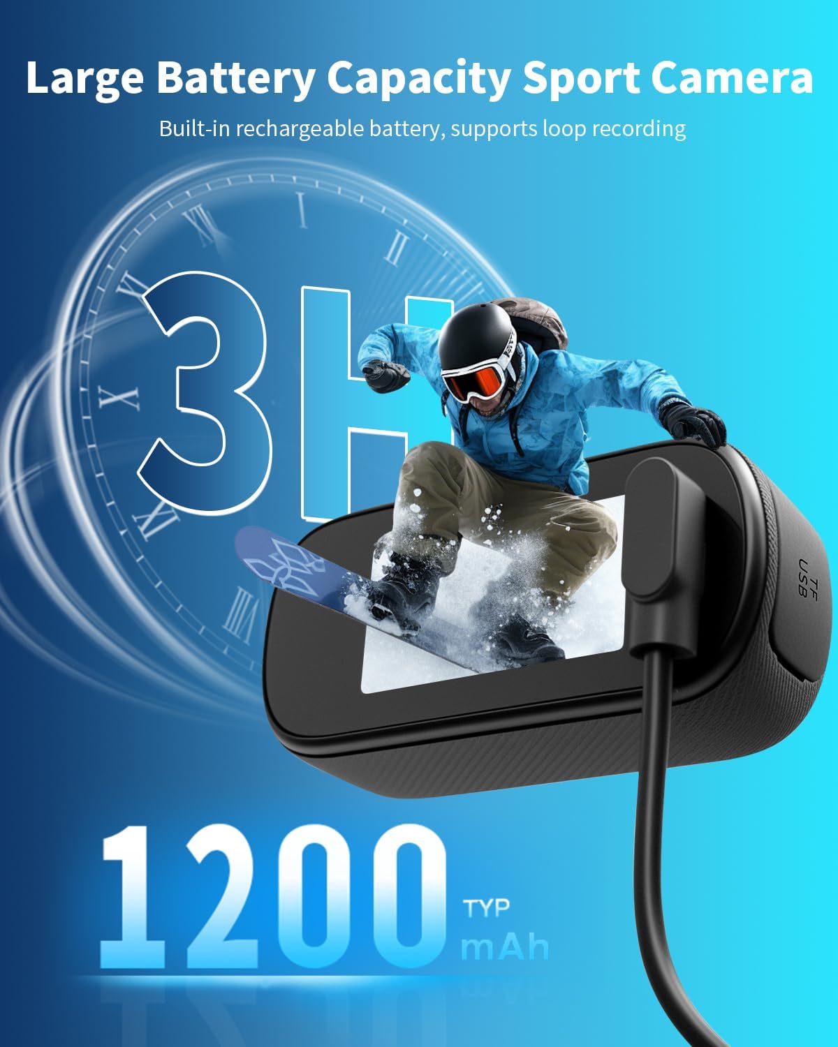 Action Cam 4K WiFi, lichaamscamera, mini bodycam, 64 GB, 150 graden kleine motor-/sportcamera, helmcamera met display, actiecamera's, vlog, videocamera met multifunctionele accessoires