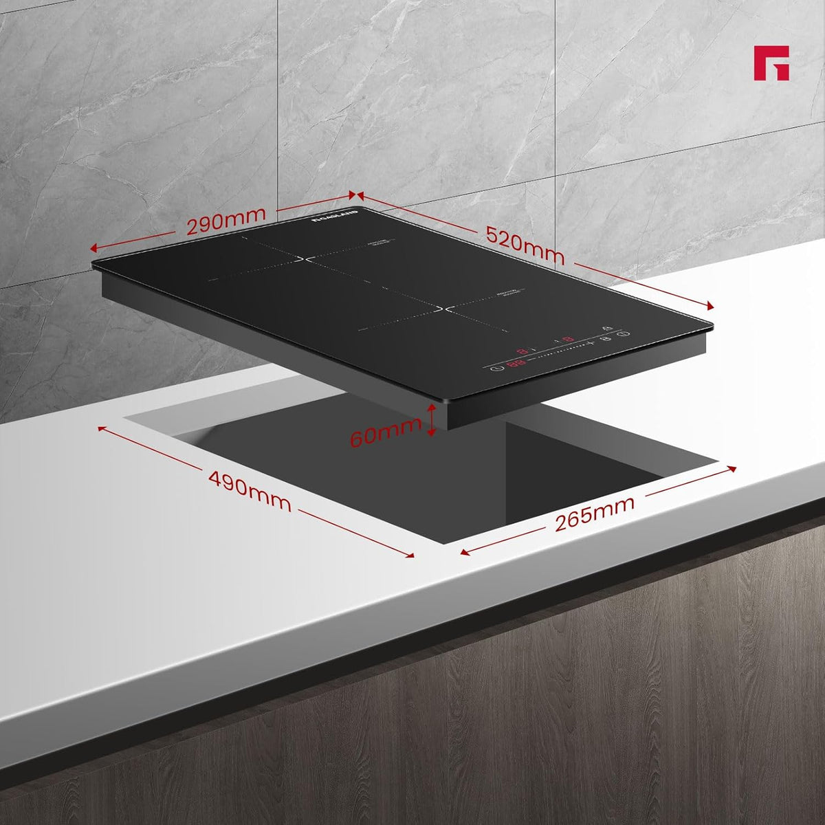 Inductiekookplaat – Elektrische Kookplaat – Mobiel Fornuis – Inductievuur – Draagbare Kookplaat – 2 Kookzones 1500W & 2000W – Kinderslot en Timer – Touch Control – Zwart Kristalglas – 9 Vermogensstanden