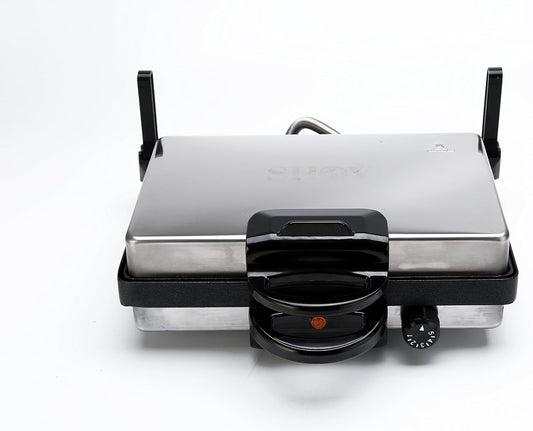 SHOV Contactgrill, multifunctioneel, Tandur, broodrooster, elektrisch, met of zonder pan, tava, graniet of teflon om uit te kiezen voor grillen, braden en meer voor elke keuken (teflon)