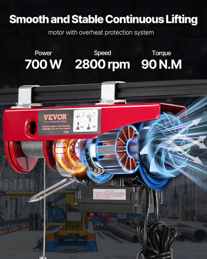 Elektrische Katrol – Elektrische Takel – Plafondlift – Hijsketting – Garage Takel – Max Draagvermogen 200 kg – Draadloze Afstandsbediening 100 m