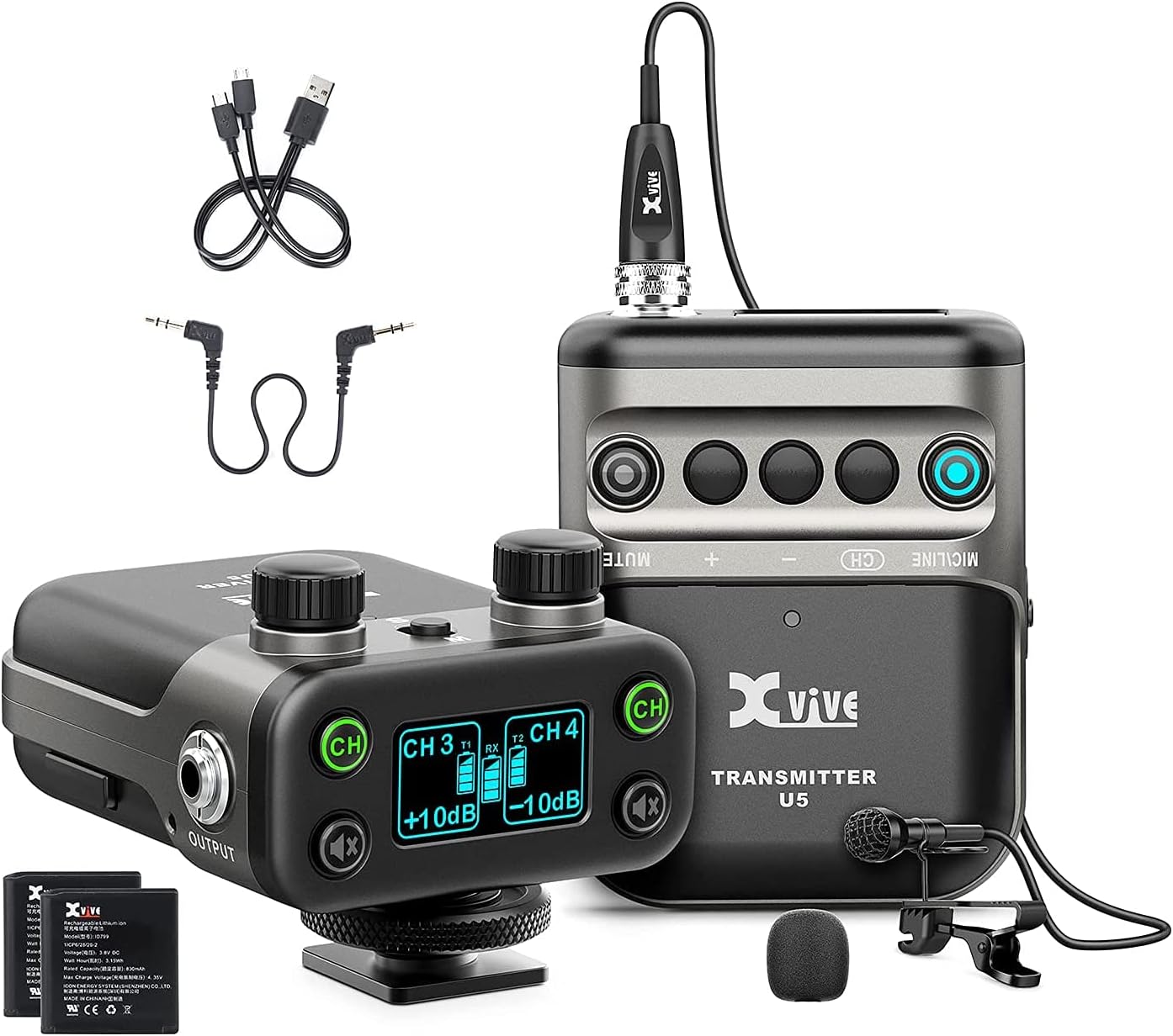 XVIVE - U5 LAVALIER - Digitaal draadloos systeem voor DSLR- of Broadcast-camera