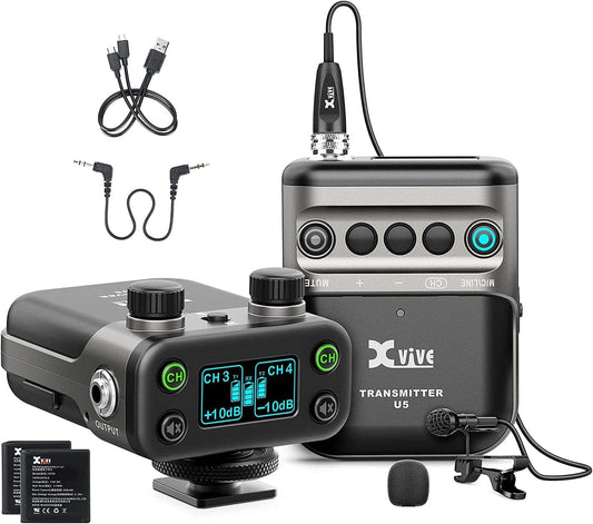 XVIVE - U5 LAVALIER - Digitaal draadloos systeem voor DSLR- of Broadcast-camera