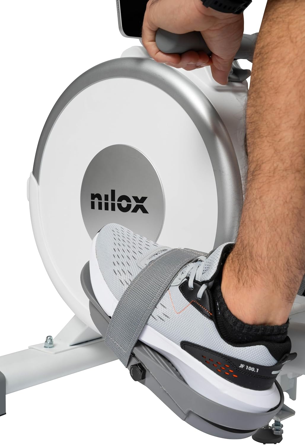 Nilox Rowing Machine XR1, inklapbaar roeitoestel voor thuis met 3 kg zwaar magnetisch vliegwiel, weerstand in 16 standen, tablethouder, stil en compact