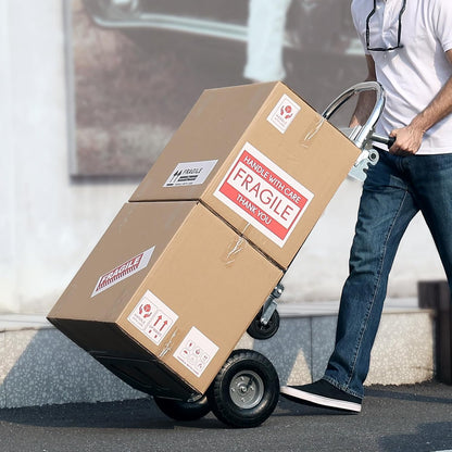 VEVOR Aluminium Trailer Truck, 2-in-1, Hand Truck, Moving Truck, Load Capacity 363 kg, Hand Truck, Convertible in Platform Truck, Rubber Wheels for Transport, Warehouse, Goods