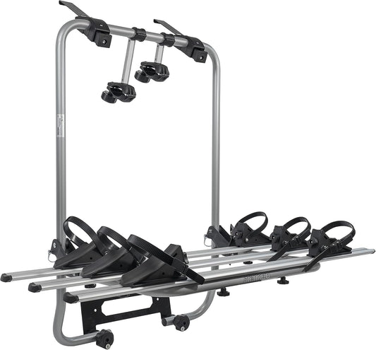 MENABO 38306878 Bicycle Carrier for Tailgate, Silver/Black, One Size - QUORE