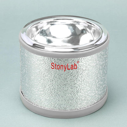 stonylab Dewar Kolf, Halfbolvormig Borosilicaatglas Dewarkolf met Auminium Base, 90 mm Binnendiepte en 124 mm Binnendiameter voor Laboratorium, 500 ml