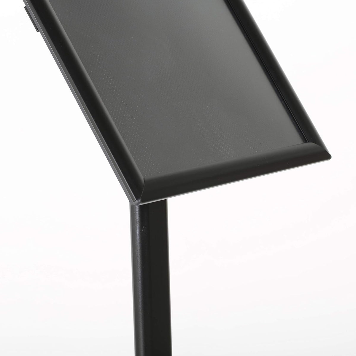 Infostandaard DIN A3 – Posterstandaard, Affichestandaard, Menustandaard, Displaystandaard – Zwart, Staand En Liggend Inzetbaar – Klik- En Klapframe – Zware Aluminium Voet, 1,20 M Hoog