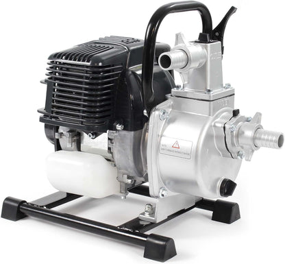 Benzine Waterpomp – Tuinpomp – Verfpomp – Dompelpomp – Irrigatiepomp – 1 kW Motorvermogen – 8.000 Liter Per Uur Debiet
