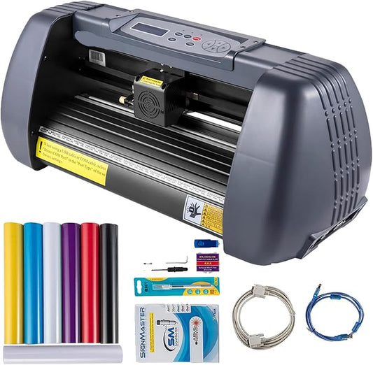 Snijplotter - Plotter Machine - Snijmachine - 14 Inch - 800 mm per Seconde - 16 MB Geheugen - Herhalingsnauwkeurigheid: 0,0004 - Vinyl Snijmachine - Blauw