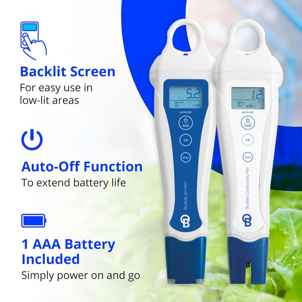 Bluelab PENSTP pH en geleidbaarheid starterspakket - Precision Nutrient Solution Management Kit met temperatuurmeting, waterdichte pennen en sondeverzorgingsset