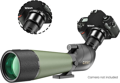Gosky BAK4 Spotting scope, schuine spotting voor het schieten van doelen, jacht, vogelobservatie, wildobservatie, met smartphone-adapter en camera-adapter voor Nikon