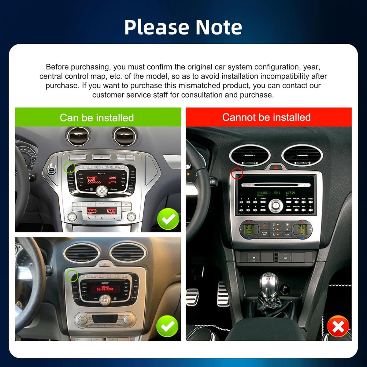 Android autoradio – Autoradio – Inbouwradio – Dubbel-DIN radio – Navigatiesysteem – 7 inch touchscreen – Android 13 4+64GB – Draadloze CarPlay & Android Auto