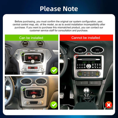 Android autoradio – Autoradio – Inbouwradio – Dubbel-DIN radio – Navigatiesysteem – 7 inch touchscreen – Android 13 4+64GB – Draadloze CarPlay & Android Auto