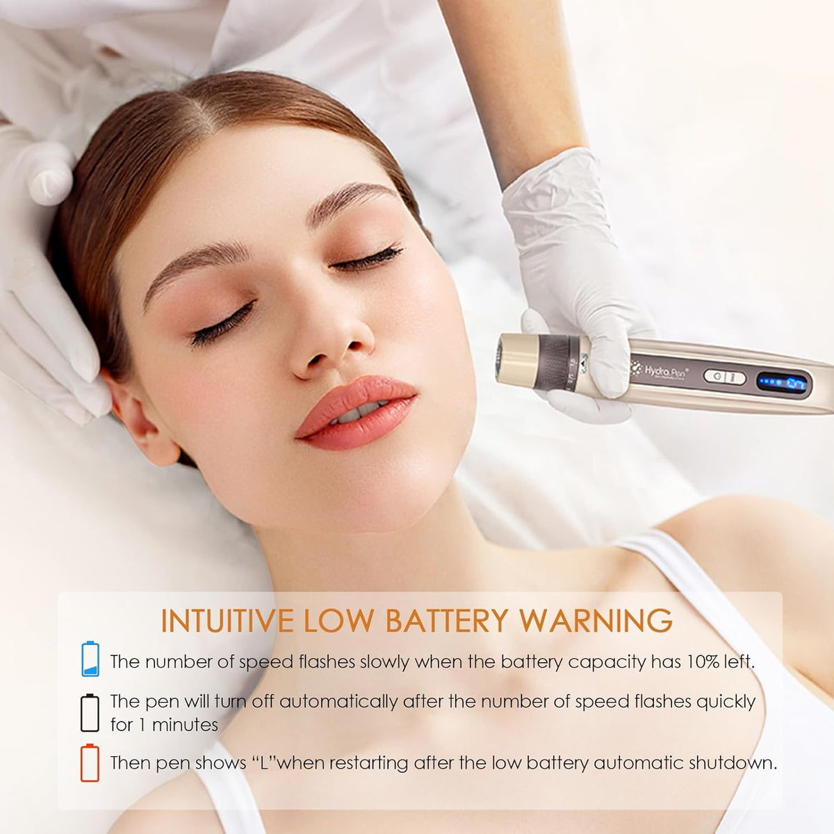 Professionele Microneedling Pen – Derma Pen – Microneedle Apparaat – Serum Applicator – Huidverzorgingspen – EMS Microstroom & Essence-Infusie – 6 Snelheden, Instelbare Naaldlengte 0-1,0 Mm