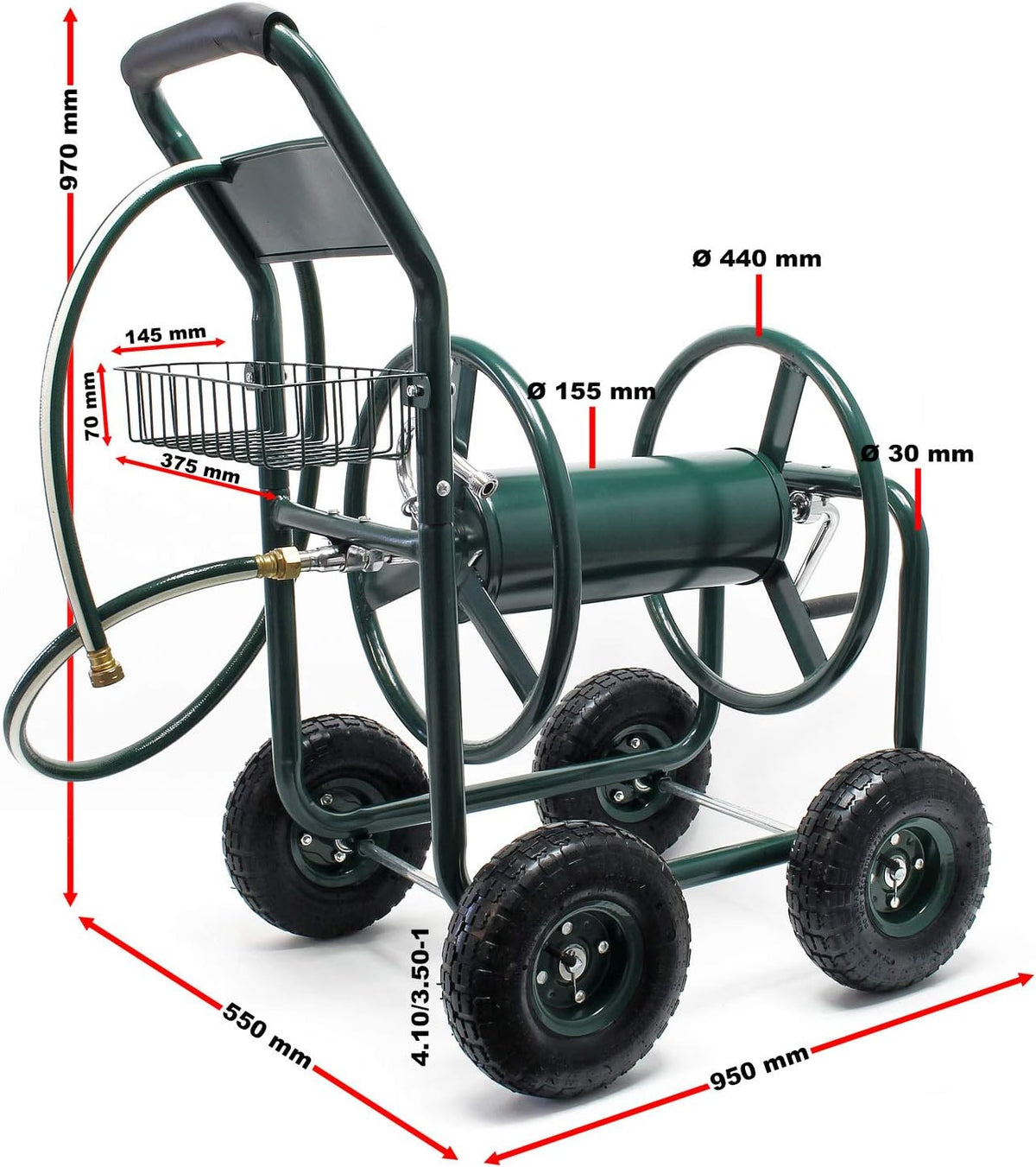 Tuinslangwagen slangwagen tuinirrigatie bewatering slanghaspel oprolsysteem slang