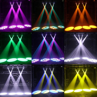 Lyre LED 50W Movable Head with Remote Control, DMX 512, Discovery Light, DJ, Light, 8 Gobos, 8 Colours, Sono/Car/Master Slave/Strobe for DJ, Evening, Party, KTV Bar, Club - QUORE