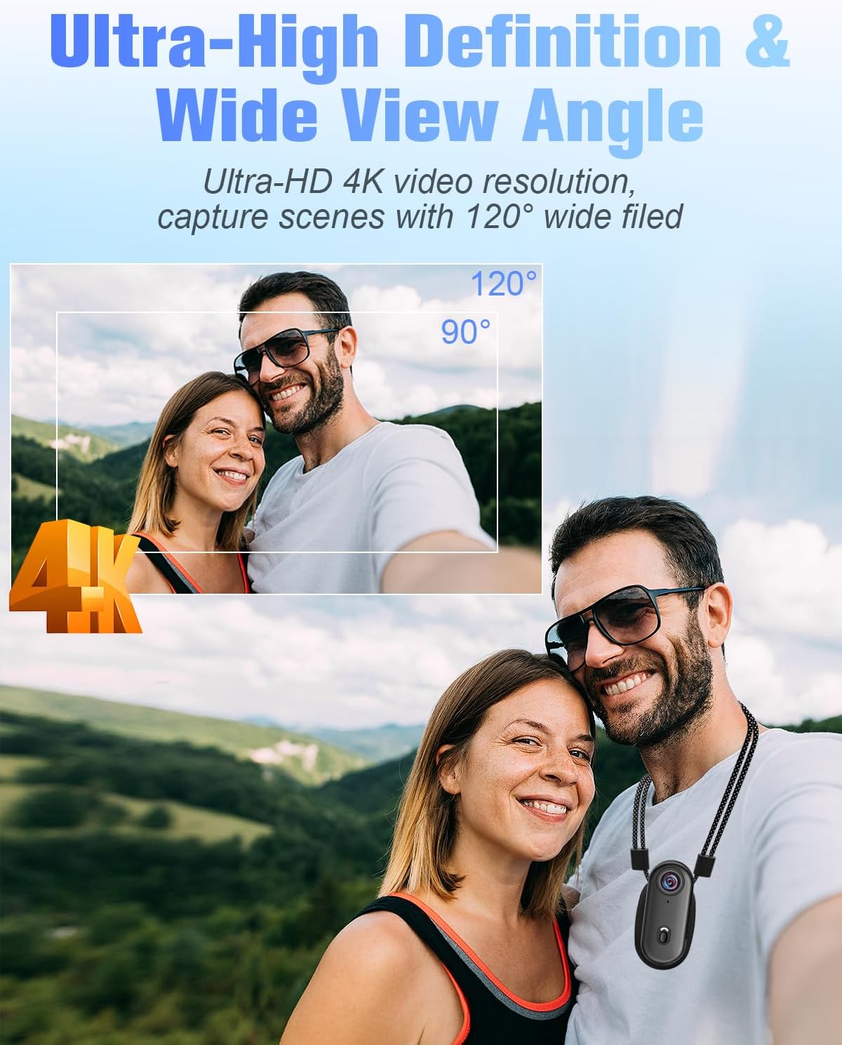 Action Cam 4K, sportcamera, wifi, 120 graden, 1080p HD, mini-actiecamera, wifi, fiets, motorfiets, helmcamera, onderwatercamera, kleine bodycam, lichaamscamera, waterdicht, voor zwemmen