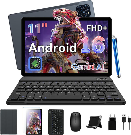 T90 Android 16 tablet met toetsenbord