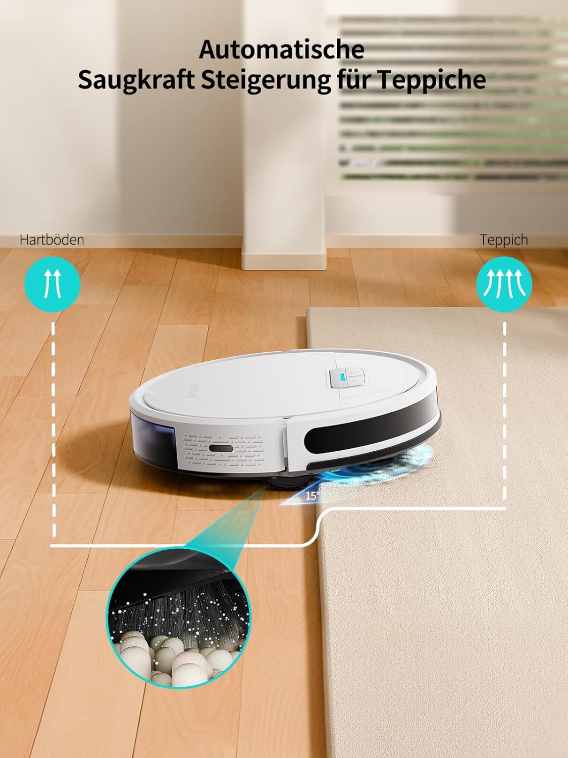Robotstofzuiger – Robotstofzuiger Met Dweilfunctie – Stofzuiger Robot – Automatische Stofzuiger – Dweilrobot – 4000 Pa Zuigkracht – 3-in-1 Vegen Zuigen Dweilen