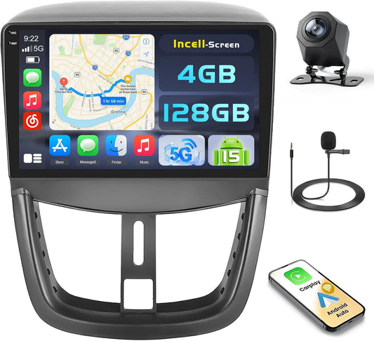 Android 15 Autoradio – 2DIN Multimedia Systeem – GPS Navigatie Systeem – Draadloze CarPlay – Android Auto – 9 Inch Incell Touchscreen – 4GB RAM 128GB Opslag - QUORE