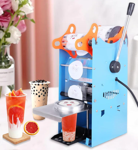 YJINGRUI Afdichtingsmachine Bubble Tea melkthee verzegelingsmachine beker verzegelingsmachine cup sealing machine voor 90/95 mm diameter beker 220V
