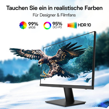 KOORUI 32 Zoll Monitor,4K UHD 3840×2160 PC Monitor,VA,60Hz,99% sRGB,HDR10,Adaptive Sync,Integrierte Lautsprecher,2×HDMI 2.0 & DP 1.4,VESA 100×100 - QUORE