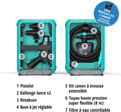 Hogedrukreiniger – Krachtige Waterreiniger – Schoonmaakspuit – Drukspuit – Compacte Hogedrukspuit – 2500 Watt Motor – 2 Gebruiksmodes Dual Speed System