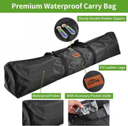 Hangmat met Standaard - Tuinhangmat -  250 kg Capaciteit - Robuuste stof - Zware - Heavu-duty Stalen Standaard - Draagtas Inbegrepen - voor Buiten - Balkon - Terras - Tuin - 275x100cm - Blauw en Groen