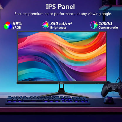 Z-Edge Gaming PC-scherm 24'' 240 Hz, IPS-paneel, 1ms, FreeSync, FHD(1920x1080), Gamingmonitor 16:9, Verstelbare helling, 2× HDMI2.0 & 2× DP1.4, 350cd/m², HDR10, VESA 75 * 75mm (DP-kabel inbegrepen)