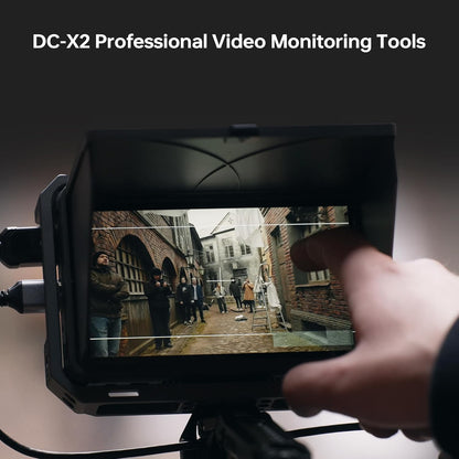 VILTROX 2000Nits Videofeld-monitor, 15,2 cm (6 inch), 4Kp30 HDMI op camera, monitor, Full HD, 1920 x 1080, videobewakingstools voor vlogger (DC-X2)