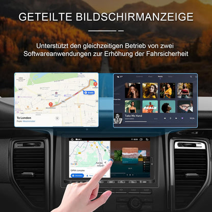 4G+64G 8 Core (2CA75+ 6CA55) Android 14 Autoradio met Scherm, 7 Inch Dubbel Din Radio, Autoradio DAB Plus voor de Meeste Modellen, Draadloze CarPlay en Android Car, GPS Navigatie