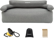 KingCamp Opblaasbare bank, outdoor, camping, luchtbank, met rugleuning, armleuning, opblaasbare bank, camping, voor indoor, outdoor, party, reizen, strand