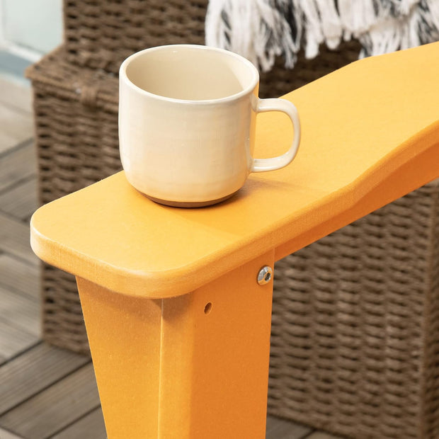 Adirondack - Tuinstoel - Schommelstoel - Relaxstoel - Ergonomische Rugleuning - Stevige - voor Tuin - Balkon - Terras -  HDPE - 73.5 x 93 x 91.5 cm - Oranje