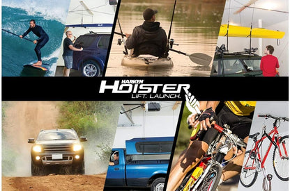 HARKEN 7803 Hoister Heavy Cargo Carrier – 4-punts takelsysteem voor overhead garage-opslag, voor dragers, dozen, kajaks, kano’s (max. 66 kg, plafondhoogte 3 m)