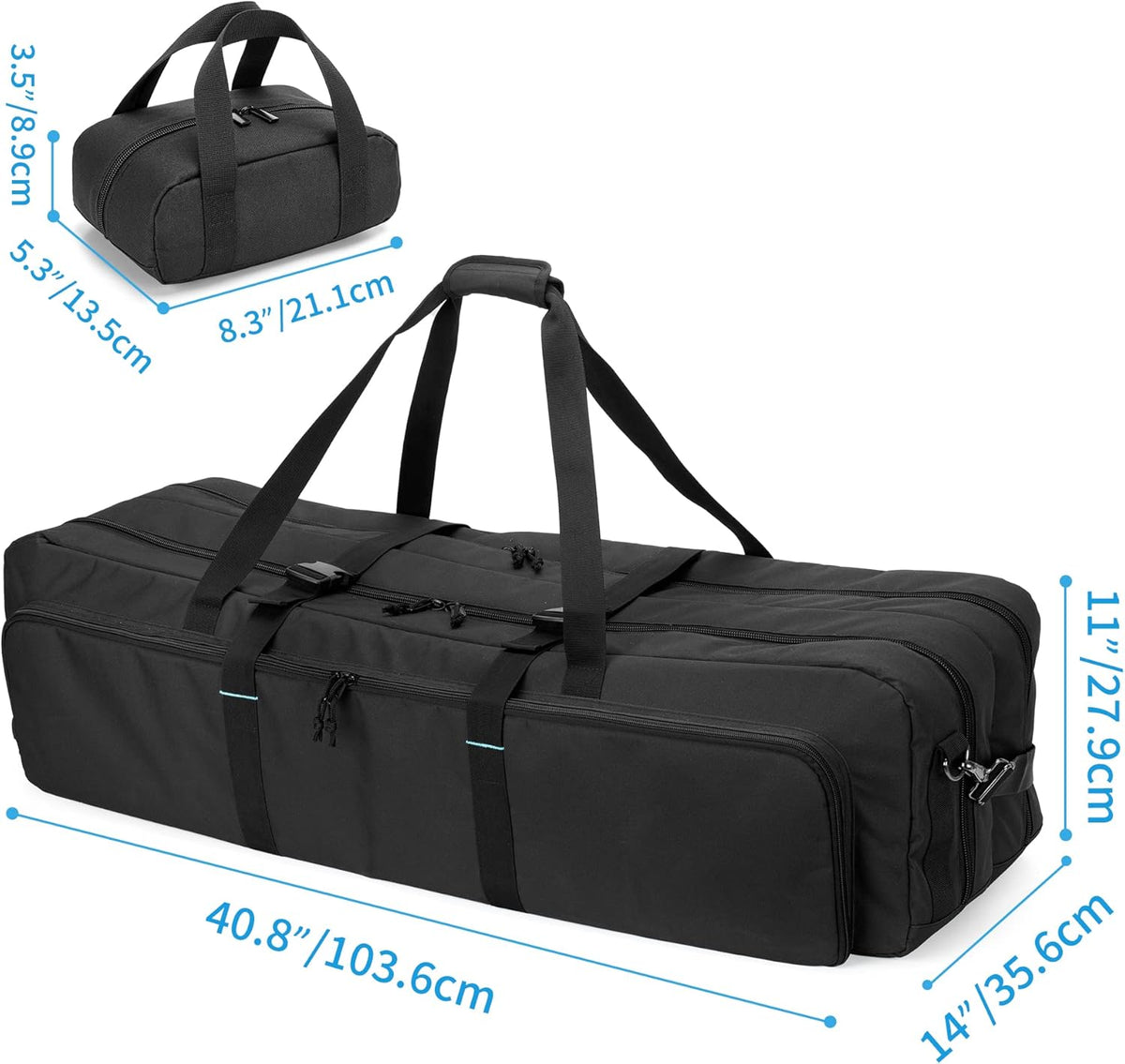 samdew Dubbellaagse telescooptas en koffer, 103,6 cm gewatteerde telescoop draagtas compatibel met Celestron Telescoop, tas voor astronomische telescoop en statief, bonusaccessoires, tas en
