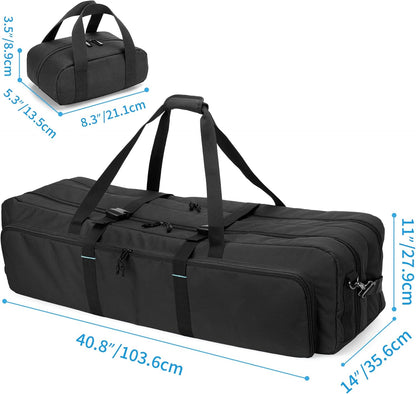samdew Dubbellaagse telescooptas en koffer, 103,6 cm gewatteerde telescoop draagtas compatibel met Celestron Telescoop, tas voor astronomische telescoop en statief, bonusaccessoires, tas en