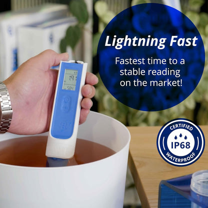 Bluelab OnePen - een 3-in-1 temperatuur-, EC/PPM- en pH-meter, bliksemsnelle meetwaarden - Bluetooth-gegevensuitwisseling & in-app-tracking - verwisselbare sonde