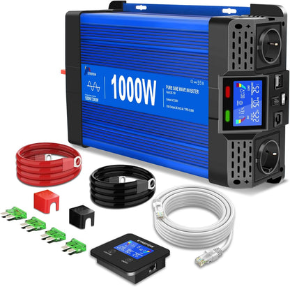 Omvormer 12v naar 230v Zuivere Sinus 1000W Spanningsomvormer 12v 230v Stroomomvormers 12v-220v Auto Omvormer