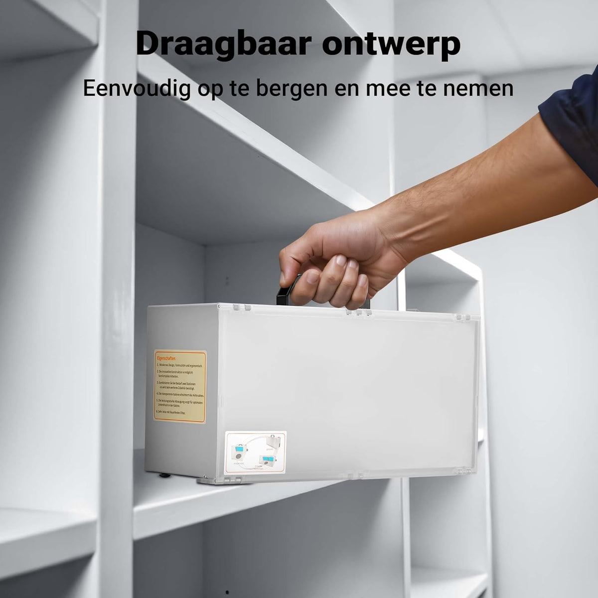 Wiltec set afzuigsysteem 4 m³/min met afzuigslang en filter voor verf- en soldeerdampen, afzuiginstallie voor het wegzuigen van lucht bij fijne deeltjes