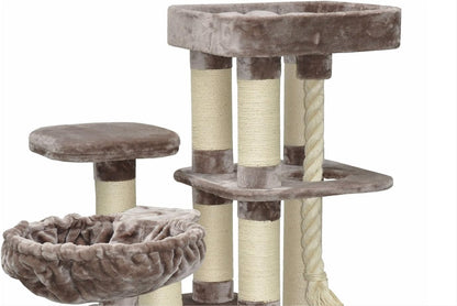 Kattenboom – Krabpaal – Kattenmeubel – Kattenklimpaal – Kattenhuis – Extra Stevig En Stabiel – XL Afmetingen Voor Grote Katten