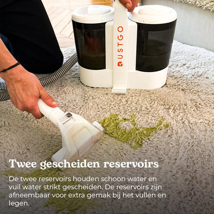 Vlekkenreiniger – Tapijtreiniger – Stoffenreiniger – Meubelreiniger – Autoreiniger – 600W Motor – Compact & Draagbaar – Afneembaar Waterreservoir