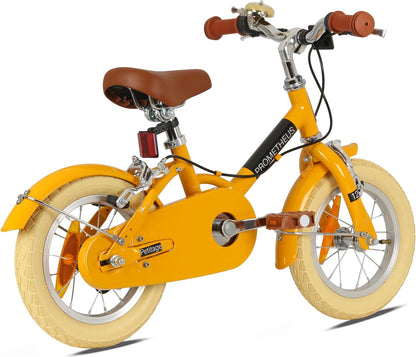 PROMETHEUS BICYCLES Petiday Retro kinderfiets vanaf 3 jaar, 12 inch, voor meisjes en jongens, geel