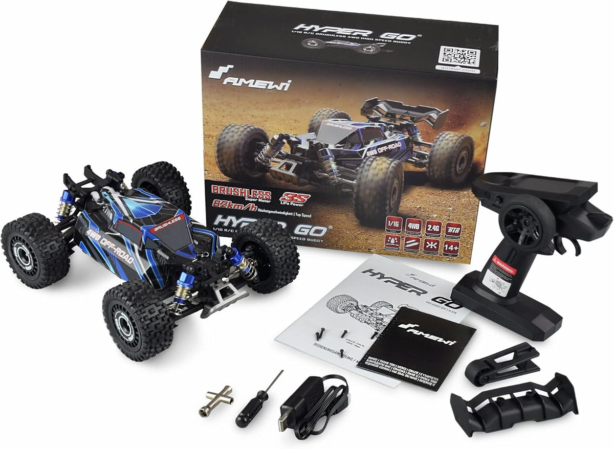 RC Buggy – RC Auto – RC Buggy 4WD – Offroad Auto – Radiografisch Bestuurbaar – Borstelloze Motor – 62 km/u Snelheid