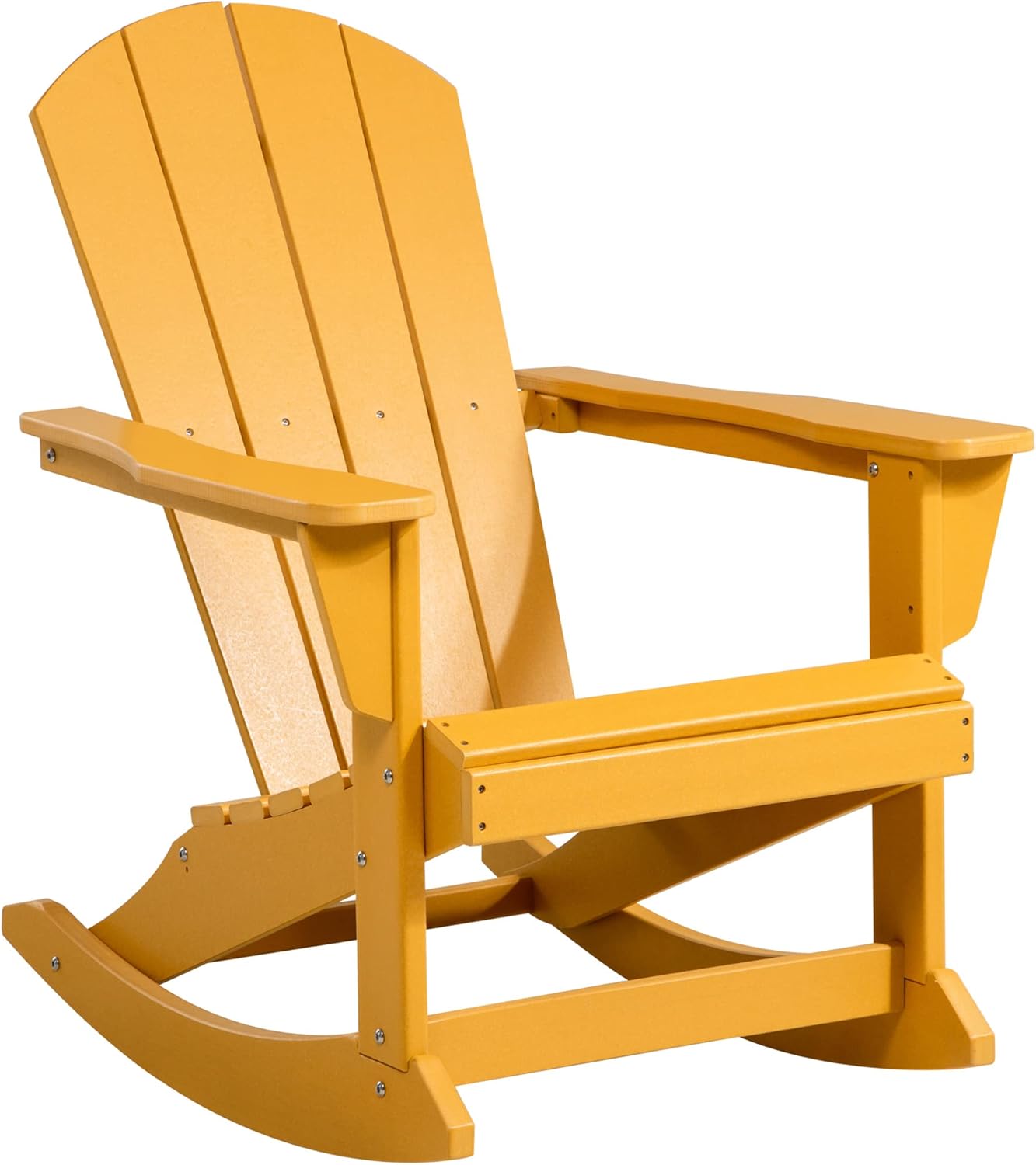 Adirondack - Tuinstoel - Schommelstoel - Relaxstoel - Ergonomische Rugleuning - Stevige - voor Tuin - Balkon - Terras -  HDPE - 73.5 x 93 x 91.5 cm - Oranje