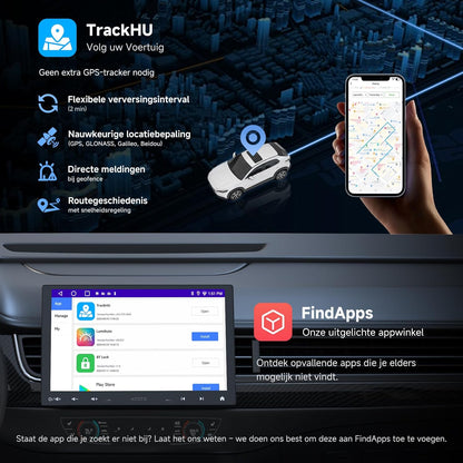 10,1 inch 2 DIN & 1 DIN Adaptieve Autoradio, Draadloze CarPlay & Android Auto, WiFi/BT/USB Tethering, 24-bands EQ, Achteruitrijcamera, HD LRV, 2G+32G